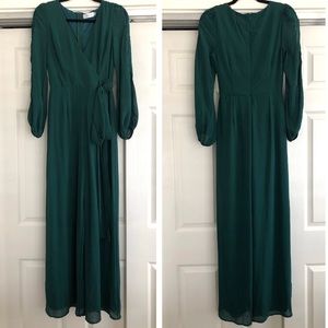 Jade Green Long Sleeve Jumpsuit